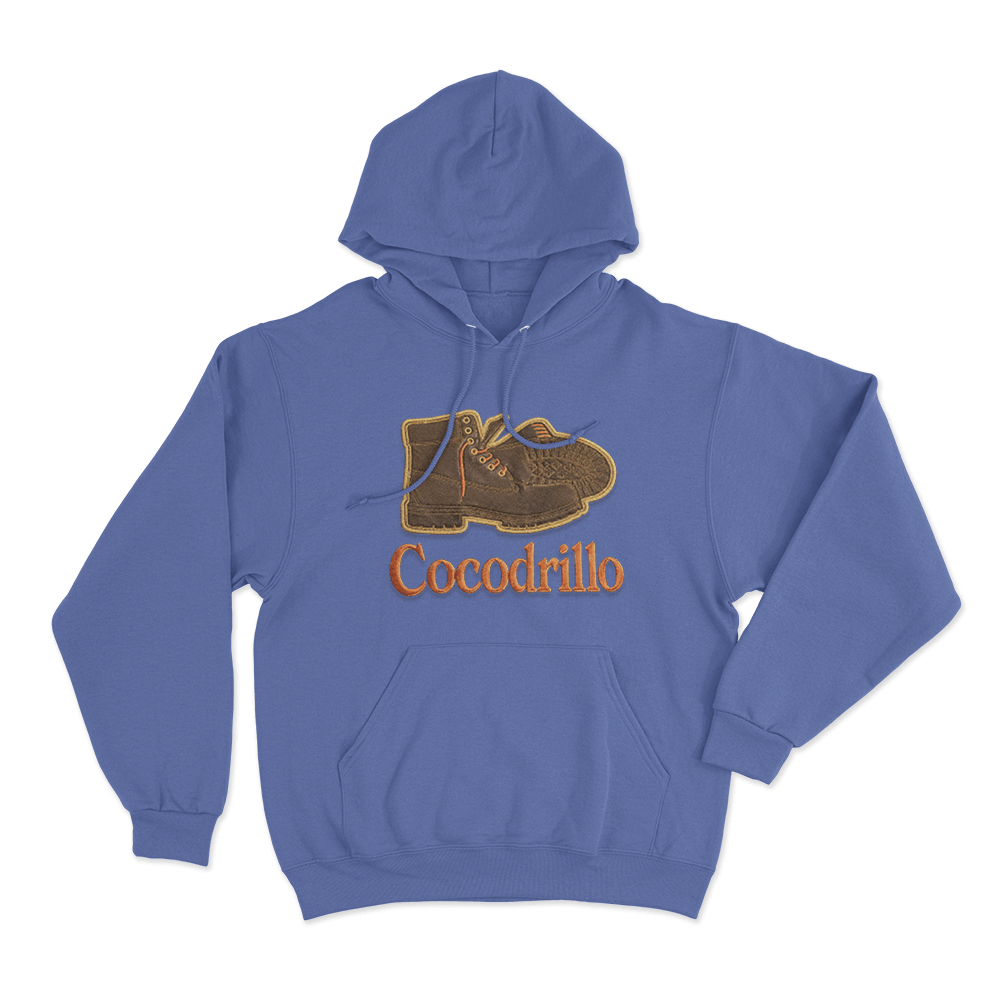 Cocodrillo Boot Unisex Hoodie Blue Cocodrillo Boot Unisex Hoodie Blue