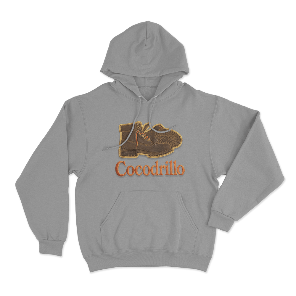 Cocodrillo Boot Unisex Hoodie Grey Cocodrillo Boot Unisex Hoodie Grey