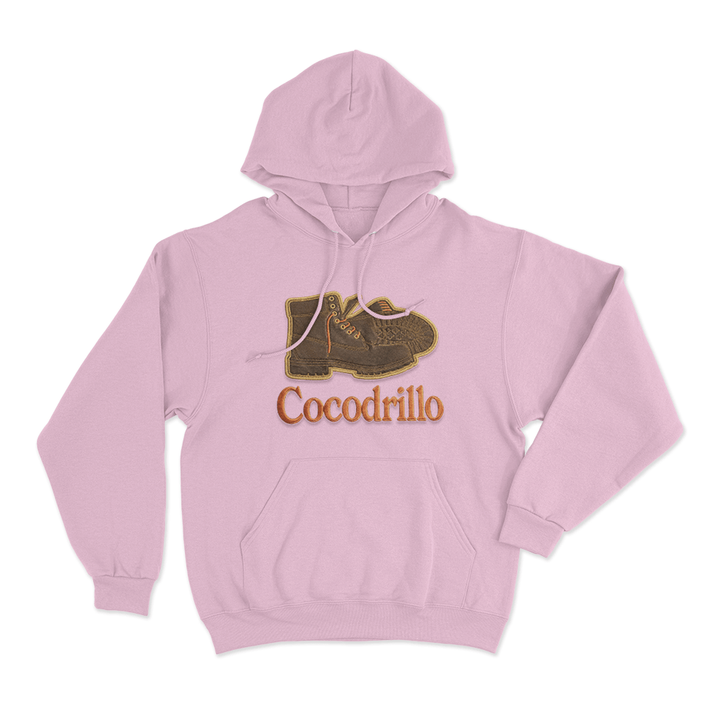 Cocodrillo Boot Unisex Hoodie Pink Cocodrillo Boot Unisex Hoodie Pink