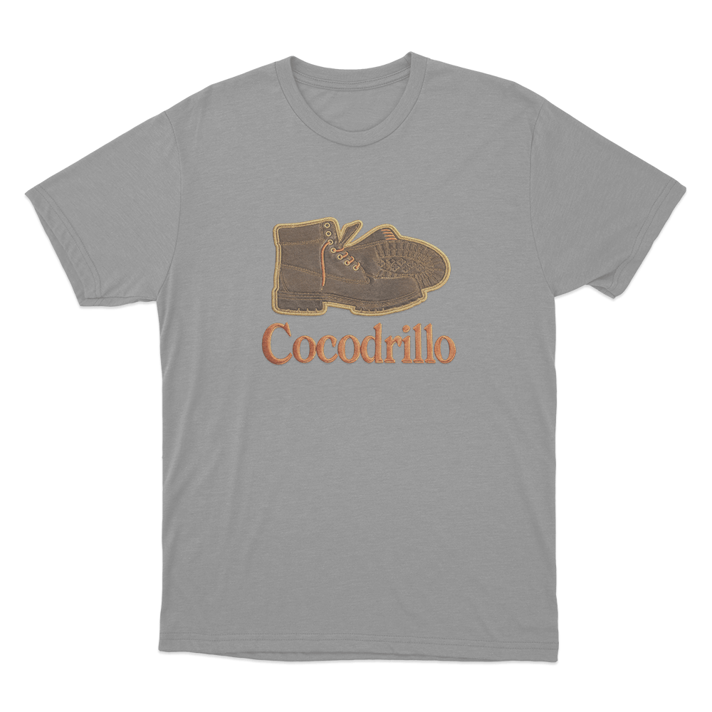 Cocodrillo Boot Unisex T Shirt Grey Cocodrillo Boot Unisex T Shirt Grey