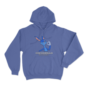 Cocodrillo History Bunny Unisex Hoodie Blue