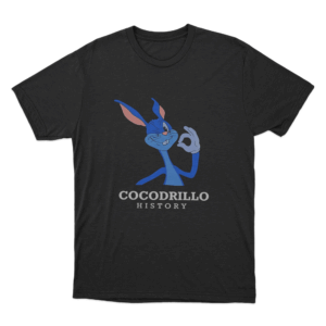 Cocodrillo History Bunny Unisex T Shirt Black