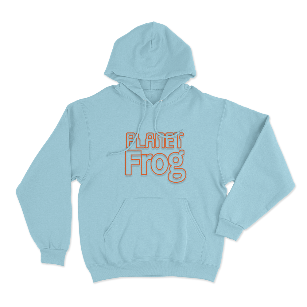Planet Frog Unisex Hoodie Sky Blue Planet Frog Unisex Hoodie Sky Blue