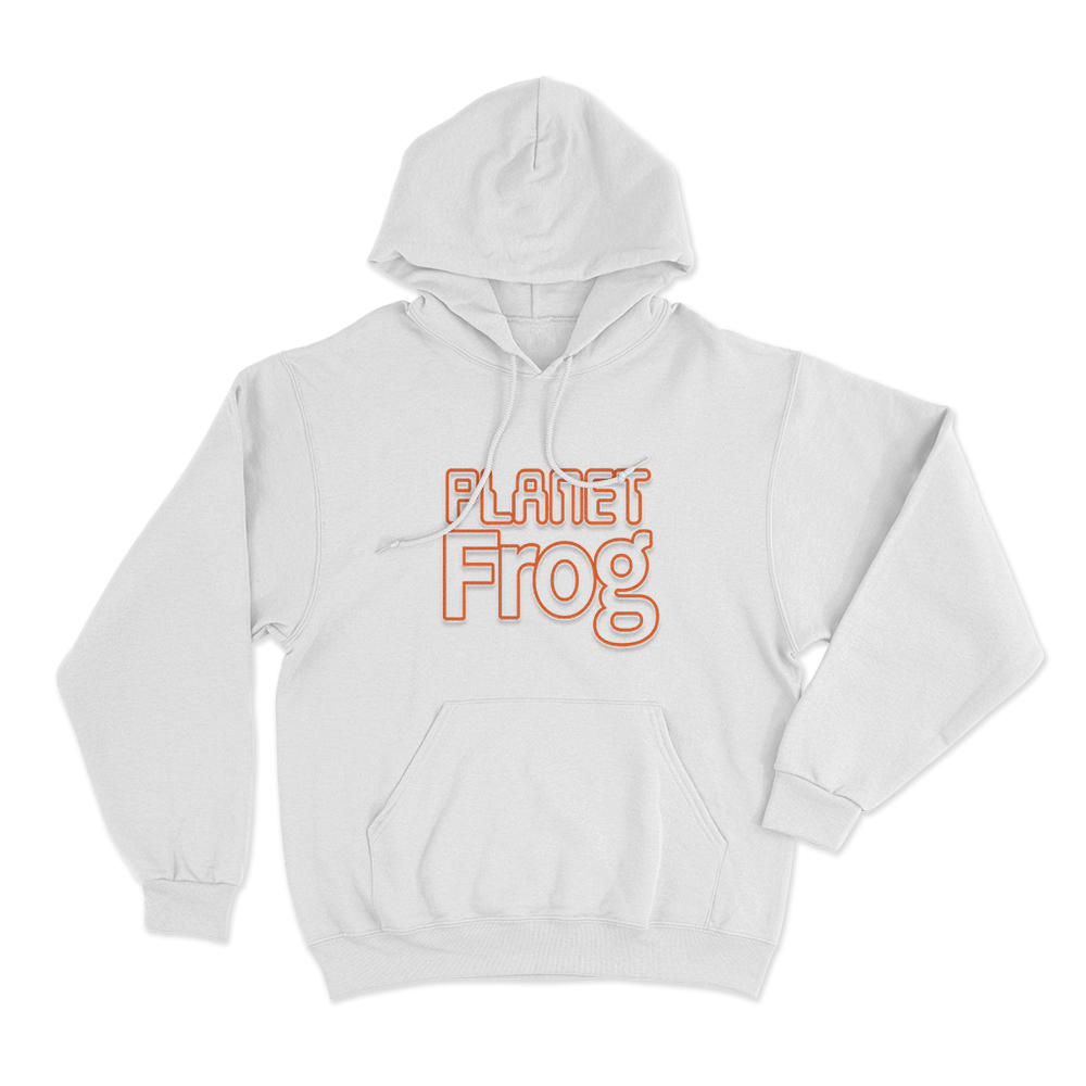 Planet Frog Unisex Hoodie White Planet Frog Unisex Hoodie White