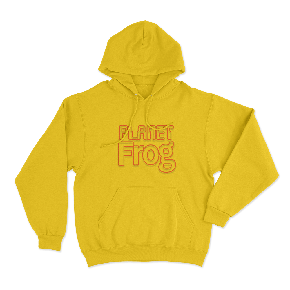 Planet Frog Unisex Hoodie Yellow Planet Frog Unisex Hoodie Yellow
