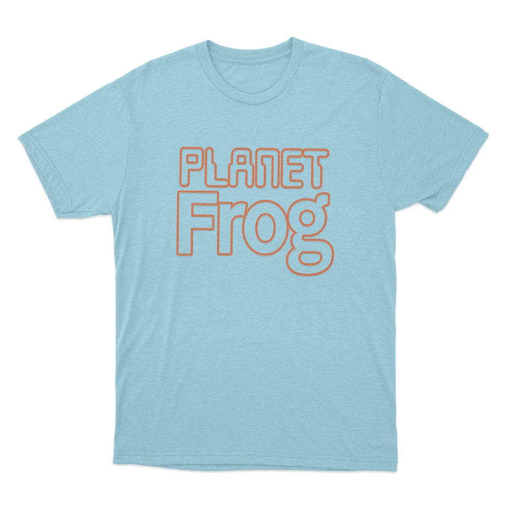 Planet Frog Unisex T Shirt Sky Blue Planet Frog Unisex T Shirt Sky Blue